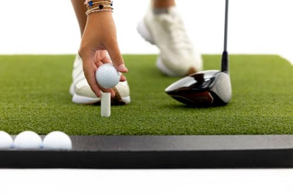 Dura-Pro Premium Turf Indoor/Outdoor Golf Mat. Bonus Tray + 3 Tees - style: Advantage 4'x4