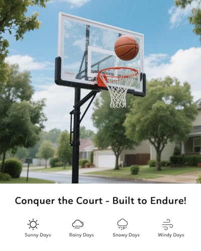 Basketball Net Heavy Duty Outdoor - 7.16oz/200g Hand-Woven Replacement Net, 12 Loops No-Tangle All-Weather Replacement Net for Standard Rims, Pool Hoop, Backyard Court & Indoor Goals - Rims Excluded - style: Tricolor