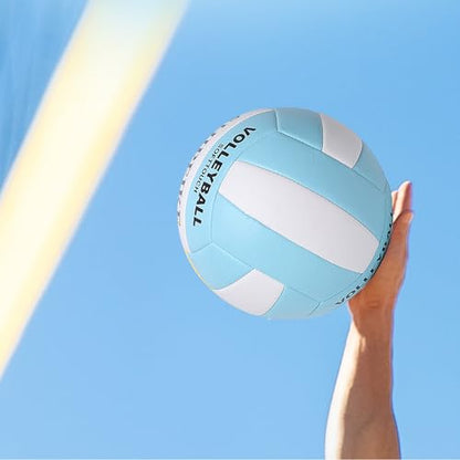 ABAJI Volleyball Official Ball Thicker PU Waterproof Anti-Explosion 15+ Years Kids Girls Boys Indoor Training Game Outdoor Sand Beach Pool Play Pump Needle