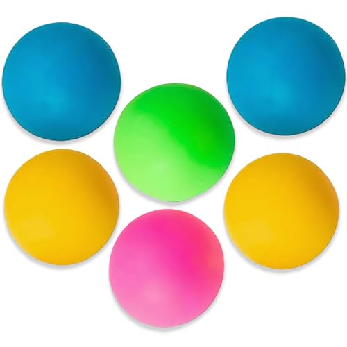 Vibrant Neon Pong Balls - 1.5" (Pack of 6) - Premium Quality & Durable Material | Ideal for Party Games & Sports - size: 1 1/2"