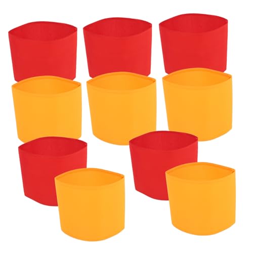 Totority 10pcs Captain Armband Blank Sleeves Flexible Sports Armbands for Soccer Matches Football Games Team Identification