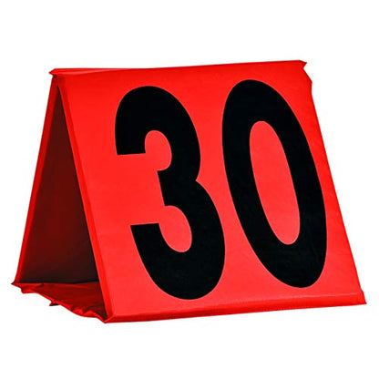 CHAMPRO Non-Weighted Football Yard Markers - 13" x 13", Colors May Vary