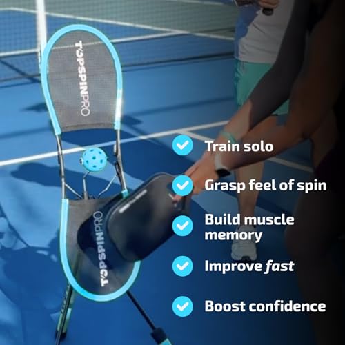TopspinPro Pickleball Training Aid – Learn Topspin Fast for Better Control & Consistency | Practice Anywhere, Anytime | Patent-Proven System for Recreational Players