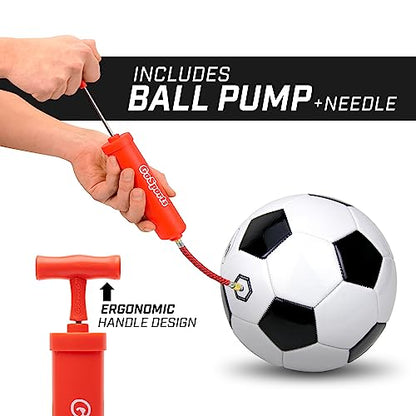 GoSports Classic Black and White Soccer Balls - Single or 6 Pack - Sizes 3, 4, 5 with Ball Pump - size: Sz 3 6-Pack