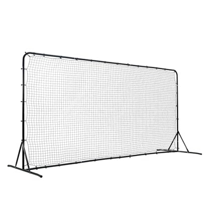 VEVOR Soccer Rebound Trainer, Iron Soccer Training Equipment, Sports Football Rebounder Wall, Double-Sided Rebounding Net, Easy Assembly, Perfect for Backyard Practicing, Solo Training, Passing - size: 12x6FT