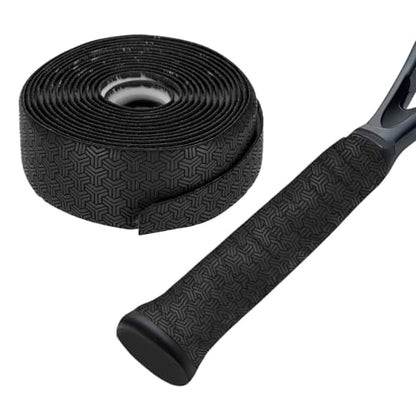 Tennis Racket Grip Tape, Anti-Slip Tennis Overgrip Stretchy - color: Black