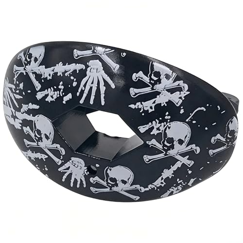 Sports Mouth Guard - EVA Reusable Teeth Protector for Boxing, MMA, Rugby & Sports Training，Rugby mouthguard (Skull Pattern) - color: Skull Pattern