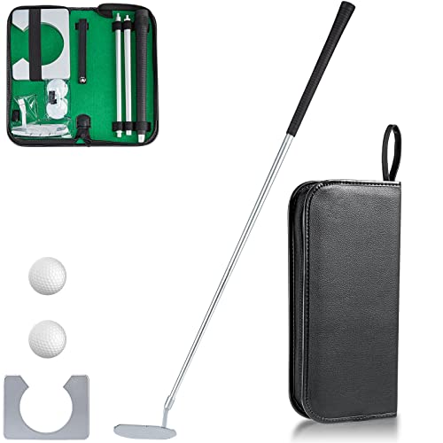 Mini Indoor Putting Green - Game with Putter, mini Indoor Putting Set for Starter, Putting Cup Office Golf Kit