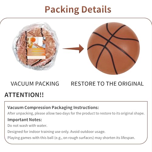 Silent Basketball, 2026 New Silent Basketball, Silent Basketballs Dribbling Indoor, No Noise Basketballs for Various Indoor Activities - color: coffee/NO.7