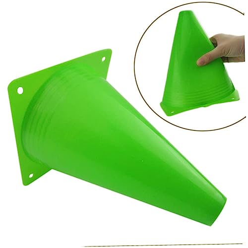 VANZACK 12pcs Soccer Training Cones Plastic Football Roadblock Markers for Agility Drills Sports Training and Outdoor Games Green
