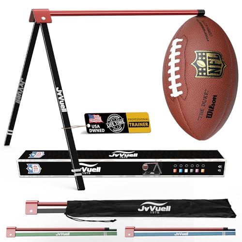 Football Kicking Holder Tee, Metals - Field Goal Kickoff Training Practice Stand Equipment Compatible with All Football Size, Kick Goal Posts Gear Accessories for Adult & Youth - color: Red Black, size: 1-Pack