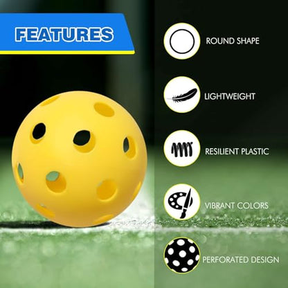GSE Games & Sports Expert Practice Baseballs, Plastic Baseballs Training, Hollow Airflow Softballs for Pitching, Batting, Catching for All Skill Levels (Several Styles Available) - color: Yellow, style: 240-PACK