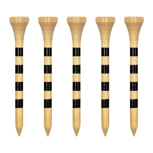 Wooden Golf Tees 3-1/4", 2-3/4", 2-1/8", 1-1/2" Available, 100 Count (Natural Color, White, Black, Blue, Red, Green, Yellow, Pink, Orange) - color: Natural Color, size: 2 3/4 Inch