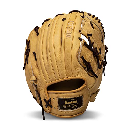 Franklin Sports CTZ5000 Baseball Gloves - Adult + Youth Fielding Gloves + Catcher's Mitts - Multiple Styles + Colors - color: Camel/Brown, size: 12" - Basket Web