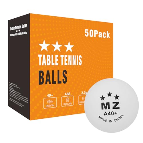 High Bounce & Durable ABS Mat Colored 3 Star Ping Pong Balls 4 Trainning,Party Games,Pet Cats Toys - style: pack of 50 - white