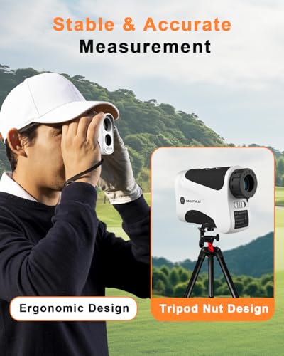 PEAKPULSE Golf Range Finder 650 Yards RangeFinder Golfing High Clarity Display 6X Magnification 0.5 Yard Accuracy Pin Seeker Easy to Use(No Magnet) - color: LE1500AG(Slope)