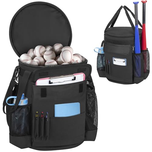 Baseball Bucket Bag for 6 Gallon Bucket, Softball Bucket Cover Organizer with Multi Pocket for Bat, Gloves, Scoreboards and Other Accessories, Bag only