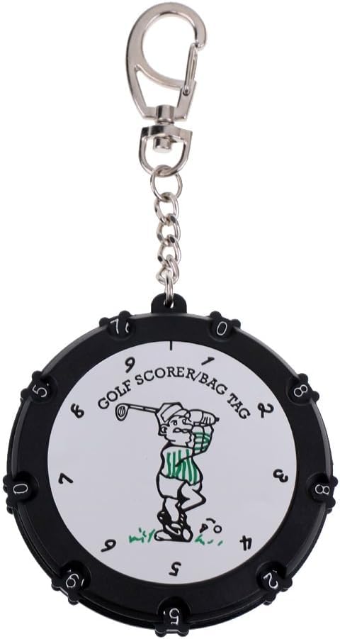 Golf Score Counter 18 Holes Golf Stroke Shot Putt Score Counter Tally Keeper with Key Chain Drop Ship - color: silvery