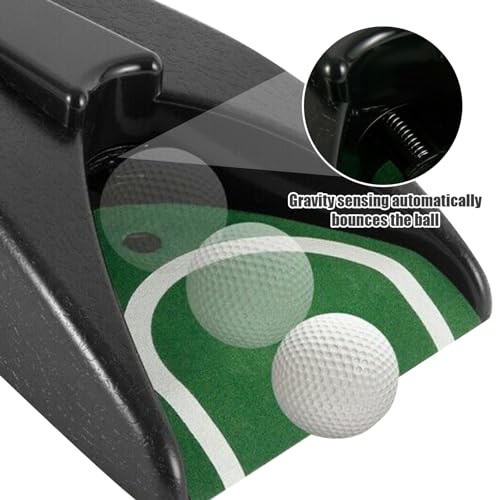 Golf Ball Return Putting Machine Automatic Putting Machine with Ball Return Training Putting Cup Golf Trainer for Indoor Outdoor Home Office, No Battery