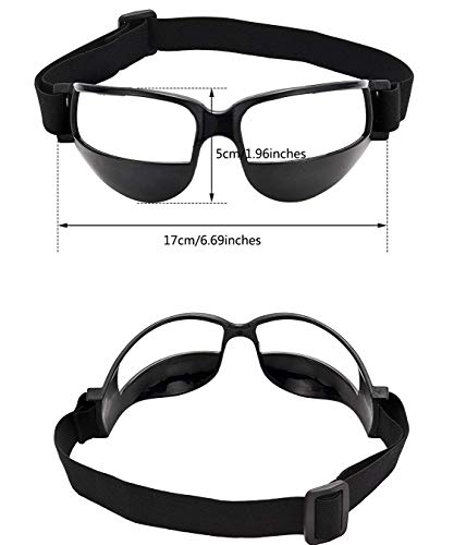 Poxas Sports Dribble Goggles for Basketball Training Aid Great - Improve Dribbling Skill Handling Skills (Single Pack/Black)