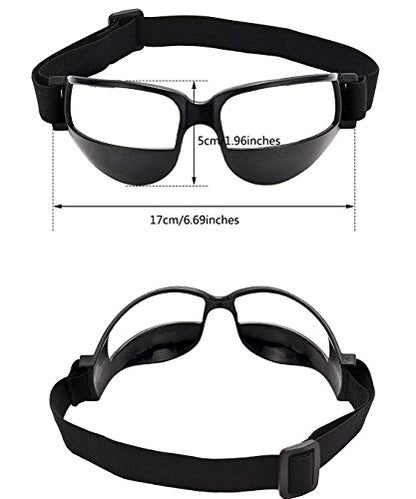 Poxas Sports Dribble Goggles for Basketball Training Aid Great - Improve Dribbling Skill Handling Skills (Single Pack/Black)