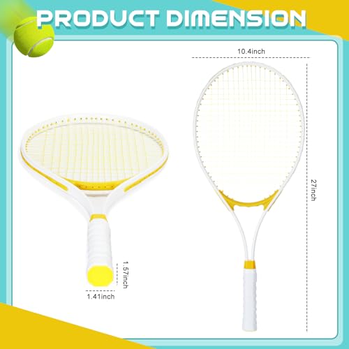 Liliful 4 Pcs Tennis Rackets for Adults Recreational 4 Players 27 Inch Tennis Racquets Lightweight Tennis Rackets Bulk for Women Men Tennis Training and Beginners with Overgrips and Carry Bag