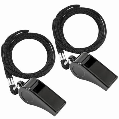 2 Sports Whistles with Lanyard, Loud Crisp Sound Whistle Ideal for Coaches, Referees, Officials,Outdoor Enthusiasts, and Family Emergencies.