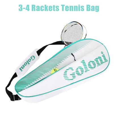 Goloni | 3 Racquet Tennis Bag, for Professional or Beginner Tennis Players, Rackets Cover Bag with Protective Pad & Lightweight | Unisex Design for Men, Women, Youth and Adults - color: Green
