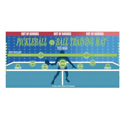 Portable Pickleball Training Pad with Rebound Board – 35"x70" Weather-Resistant Practice Mat for Indoor/Outdoor Drills, Easy-Install Solo Hitting Aid