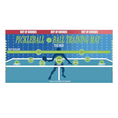Portable Pickleball Training Pad with Rebound Board – 35"x70" Weather-Resistant Practice Mat for Indoor/Outdoor Drills, Easy-Install Solo Hitting Aid