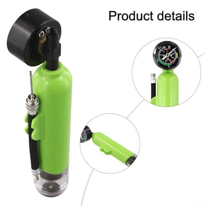 Portable Hand Pump for Sports Balls with Pressure Gauge, Air Pump for Basketball Football Volleyball, Wear-Resistant ABS Inflator(green)