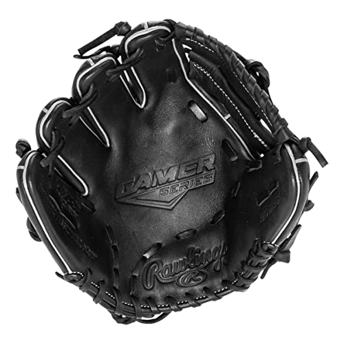 Rawlings Gamer Contour Series Utility Baseball Glove | Youth | Travel | Infield | Outfield | First Base | Black | Right Hand Thrower | Left Hand Thrower