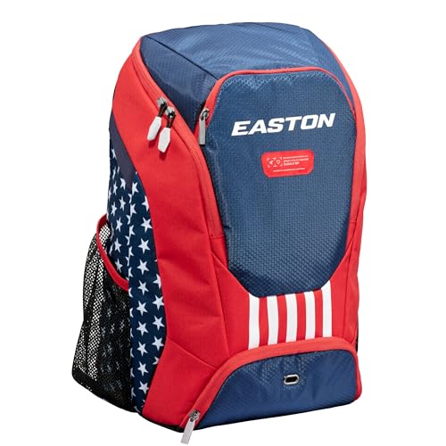 Easton Dugout Backpack Equipment Bag | Baseball & Softball | Multiple Colors - color: USA