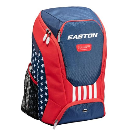Easton Dugout Backpack Equipment Bag | Baseball & Softball | Multiple Colors - color: USA