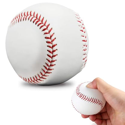 Baseball Soft Foam Blank Ball Bouncy Practice Training Tball 9 inch PU Leather Machine Pitching 8u 12u League Practice DIY Autograph Gift