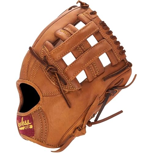 SHOELESS JOE 11 1/2" H-Web - Double Play Series Steer Hide Leather Baseball Glove for Infield Youth & Adult Ballplayers - Right/Left Hand Throw Options - color: Brown Glove w/ Black Trim