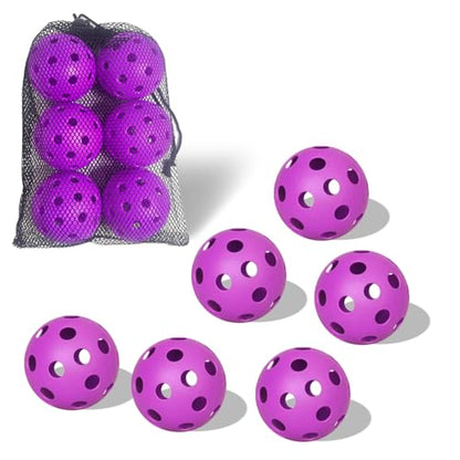 6 Pack Sports Outdoor Pickleballs - 40 Pickleball Balls - USA Pickleball Balls (USAPA) Approved - Official US Open Ball - color: Purple, style: 6 - Pack