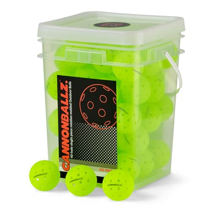 Cannonballz Outdoor Pickleball Balls, Official Ball of the UPL, Durable 40 Hole Seamless, USAPA Approved Tournament Balls for Training and Competition