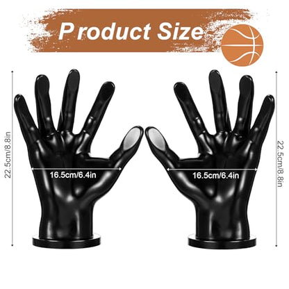 2 Pcs Basketball Holder Wall Mount Hand-Sculpted Ball Storage Rack for Basketballs, Soccer, Football Space Saving Sports Decor for Man Cave, Room, Garage Gift for Men, Boys, Basketball Fans
