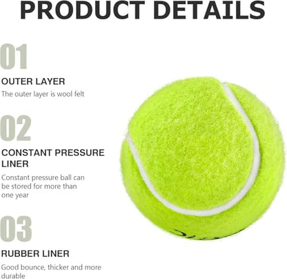 SPORTIC Tennis Balls, Duty Felt Pressurized Tennis Ball with Mesh Bag for 12PC or 36PC -High Bounce Training Exercise Tennis Balls for Beginners & Pet Dog Playing Balls, 3/4/12/36 PCS - style: 12pc fbm