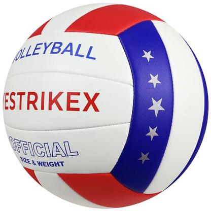 Glow in The Dark Volleyball Size 5 Official Size Indoor & Outdoor Volleyball with Night-Glow Effect Luminous Night Ball for Beach Gym Backyard with Pump Kit