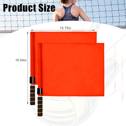 Volleyball Flags Line Judge, 2PCS Referee Flags Volleyball Lightweight Referee Equipment for Volleyball, Track and Field