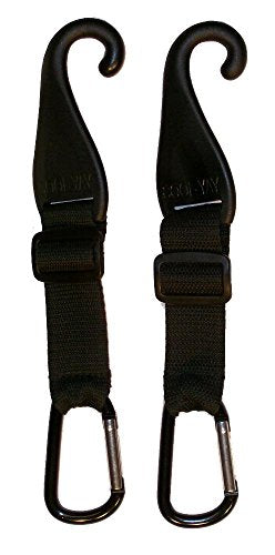 A Pair of Patented CJ Fence Hooks for Bat Bags, Tennis Bags, Water Bottles and Camping