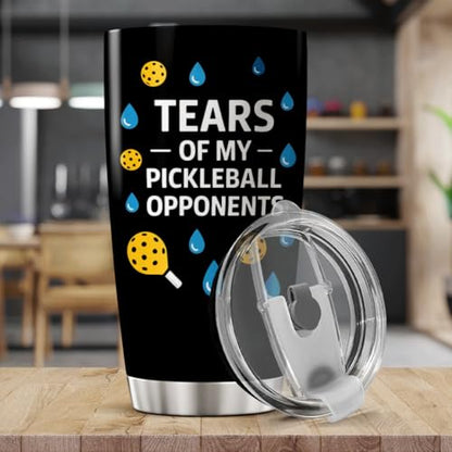 CUBICER Tears Of My Pickleball Opponents Design 20 Oz Stainless Steel Tumbler For Players And Sports Lovers Mug Bottle Insulated Hot Cool Heat Drink Coffee Iced Travel - color: Pickleball Humor 4N