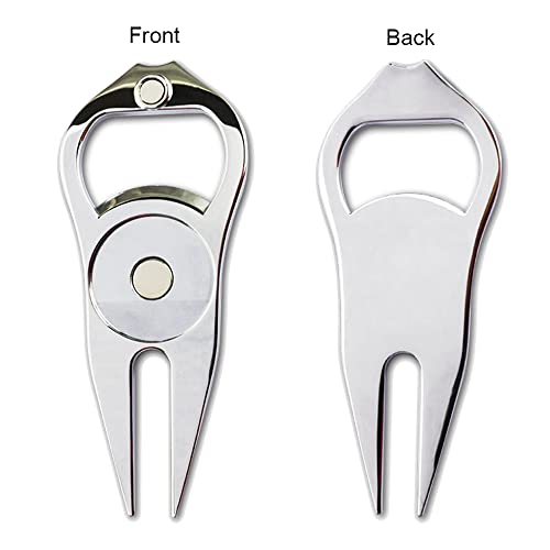 Golf Divot Repair Tool with Ball Marker, A Unique and Multi-Functional Golf Accessory, Nickel - color: Pink