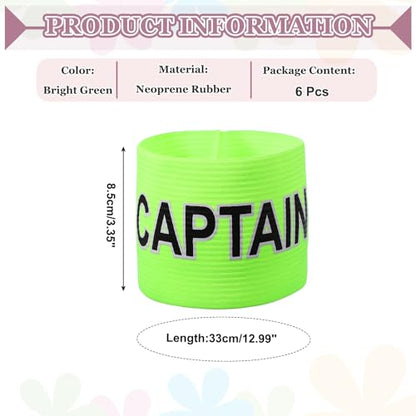 Soccer Captain, Soccer Captain Armband Elastic Adjustable Leader Armband Team - color: Bright Green