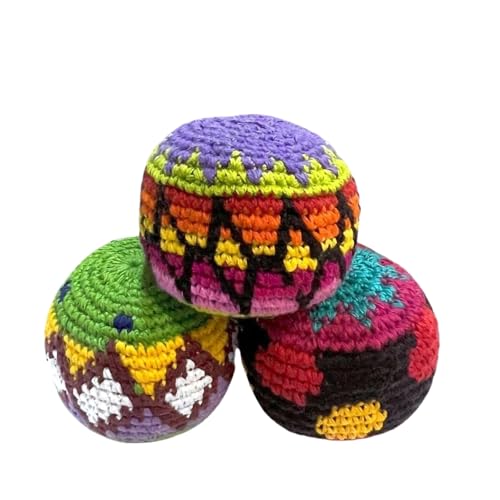 Footbag Hacky for Adults 6cm / 2.37" Plush Soft Soccer Balls - Safe Indoor & Outdoor Play - Super Quiet Stuffed Kickball for Home & Garden (No Hard Plastic) - color: C02