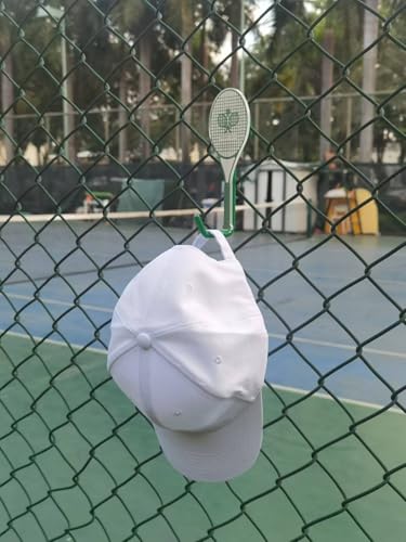 Hang-Tough Fence Hooks for Pickleball,Baseball, Softball, Tennis & Camping Green Colour Pack of 2