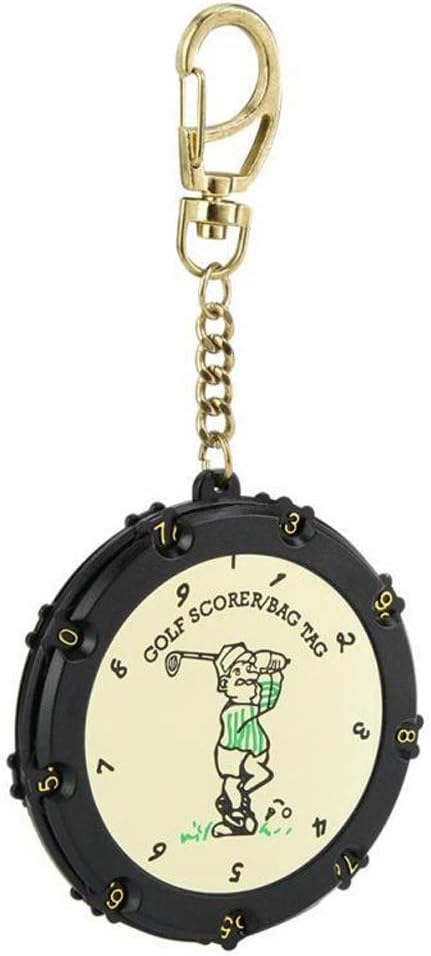 Golf Score Counter 18 Holes Golf Stroke Shot Putt Score Counter Tally Keeper with Key Chain Drop Ship - color: golden