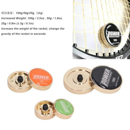 Tennis Racket Weight Trainer, Tennis Racket Swing Weight Training Adding Device, Tennis Racquet Training Aid - Adds 100g, 50g, and 25g to Your Racquet for Enhanced Control
